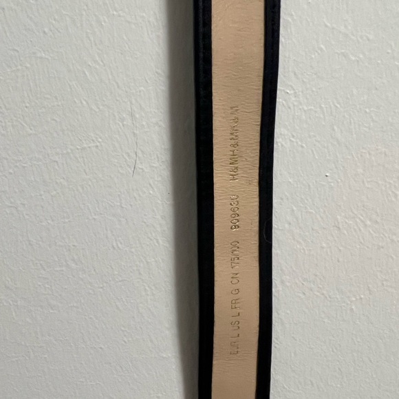 Beige and navy blue canvas belt. Size L - Picture 2 of 5